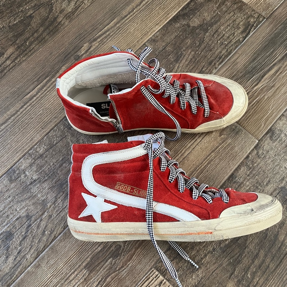 Red golden goose slide